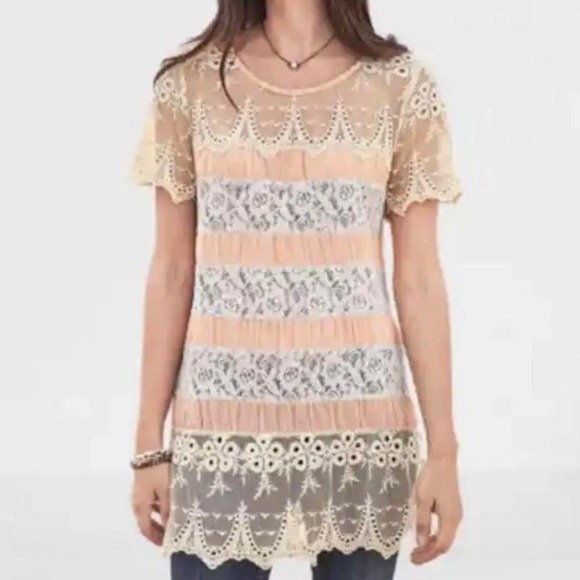sundance boutique Tops - Sundance lace boho ren fairy top mini dress